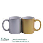 11oz Gold plated ceramic mug for tea or coffee