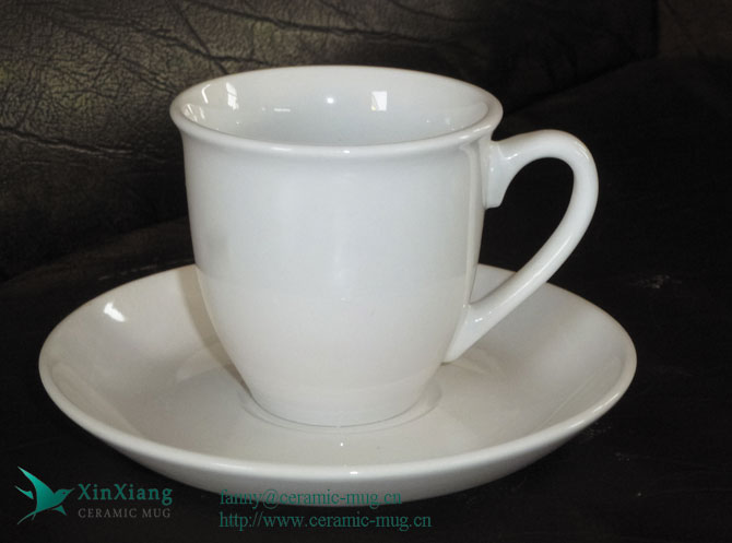 240CC Ceramic Tea Cups and Saucers