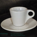 200cc Glazed Ceramic Coffee Cup & Saucer