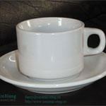 8oz White straight printed espresso ceramic mugs
