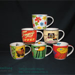 Color Glazed Soup Cup  Ceramic Mugs