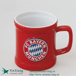 Red printed tool ceramic coffee mugs with Logo