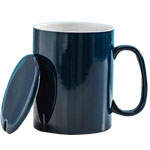 Blue manufacturers sublimation mugs solid color spoon with lid straight coffee mugs with logo