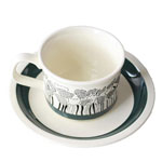 180ml China Manufacturers Ins nordic finland medieval coffee mugs black afternoon tea cup and saucer