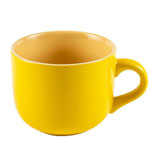 680ml Custom nordic ceramic oatmeal mug breakfast mugs yellow soup mugs manufacturers