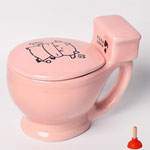 Suppliers pink funny mugs toilet coffee mugs special april fools day gift cups