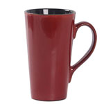 Cheap 16oz wide mouth color glazed ceramic mugs promotional big horn ceramic coffee cups