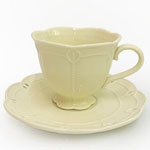 Nordic ceramic cup and saucer retro cream lace embossed cut out lace afternoon tea ceramic coffee mug set