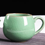 Wholesale ice cracked ceramic tea mugs with tea filter fat ceramic tea cups china suppliers