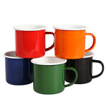 Cheap 11oz solid color enamel ceramic mugs retro thickened ceramic coffee mugs manufacturers