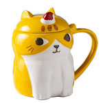 Custom 400ml cute animal ceramic mugs  3D cat shaped ceramic coffee mugs