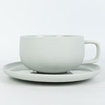 Wholesale white nordic 200ml ceramic cup and saucer set Pure color simple matte ceramic coffee mugs
