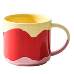 Custom 15oz luxury painted ceramic mugs 3 colors ceramic hand painted coffee mugs