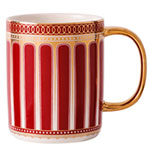 Custom Roman Holiday red ceramic mugs with logo blue plain coffee cups with golden handle
