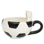 Bulk 500ml football ceramic coffee mugs with handle Soccer ceramic soup cups