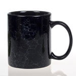 Manufacturers plain black ceramic mugs with fissure personalised marble pattern coffee mugs