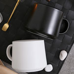 Custom starbucks fat matte ceramic coffee mugs  plain white ceramic mugs manufacturers