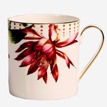 Custom 11oz sublimation straight flower printed ceramic mugs Fine bone china manufacturers