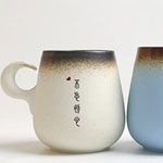 Custom handmade ceramic couple mugs Gradient stoneware lovers ceramic tea mugs