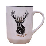 Cheap art 3D christmas ceramic mugs with elk santa claus coffee cups factory