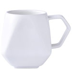 Manufacturers plain white ceramic coffee mugs diamond shape mugs with logo
