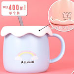 Wholesale ceramic mugs with multipurpose lid and mug mat color glazed coffee cups with logo