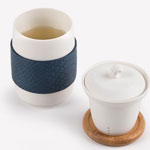 Cheap white ceramic tea cups with insulated handle tea filter manufacturers