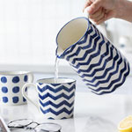 Wholesale nordic porcelain 50oz ceramic cold kettle and stripe mug manufacturers