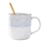 Wholesale 2 colors 3D ceramic mugs snowflake coffee mugs with golden rim factory