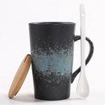 Custom 14oz retro matte ceramic mugs Tall variable glazed coffee mugs factory