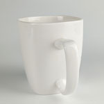 Manufacturers square ceramic mugs with wide mouth White coffee mugs with logo