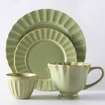Wholesale green variable glaze ceramic tableware nordic dish and cups factory