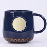 Wholesale starbucks mugs ceramic manufacturers blue jar shape copper brand coffee mugs