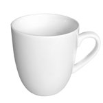 Custom white ceramic horn mugs bulk ceramic coffee mugs with logo factory