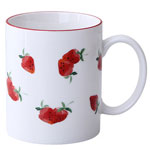Custom sublimation mug manufacturers china porcelain ceramic mugs with strawberry