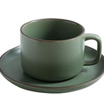 Solid color custom ceramic coffee mug and saucer 10oz cups with logo