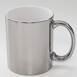 Wholesale plain silvery sublimation mugs custom photo mugs for coffee