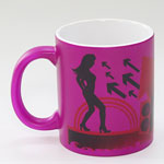 Cheap purple 11oz ceramic coffee mugs with logo espresso sublimation mugs