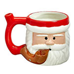 Big Santa pipe mugs Christmas tobacco ceramic coffee mugs