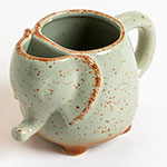 Customized elephant shaped ceramic tea cups with tea bags