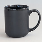 Wholesale straight large solid black 16oz ceramic coffee mugs