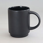 Customized black 14oz rolloverable ceramic coffee mugs suppliers