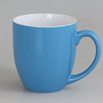 Blue 9oz Wide Mouth Espresso Mug with Logo Custom Manufacturer