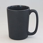 Custom Tall Matte Black 14oz Ceramic Coffee Mug with Large Handle Factory