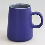 Blue large belly color glazed stoneware coffee mugs